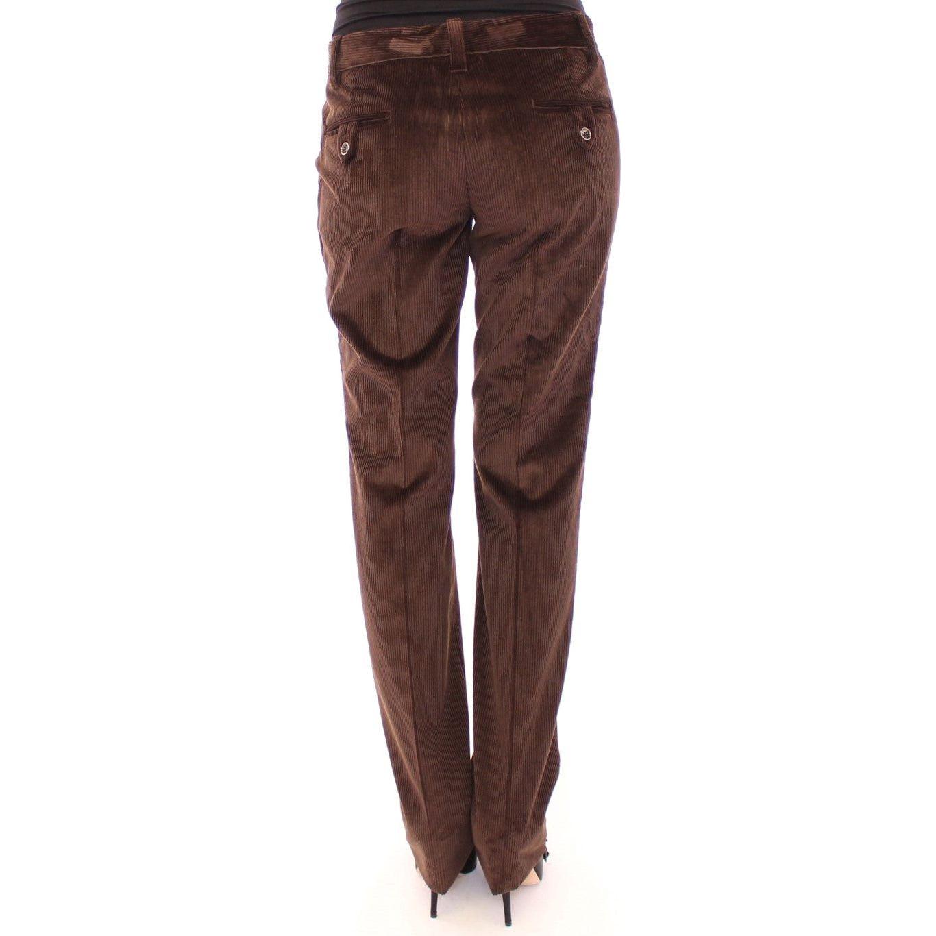 Dolce & Gabbana Elegant Brown Cotton Trousers Dolce & Gabbana