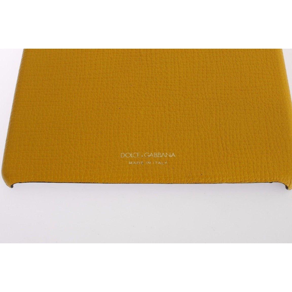 Dolce & Gabbana Chic Yellow Leather Tablet Case Dolce & Gabbana