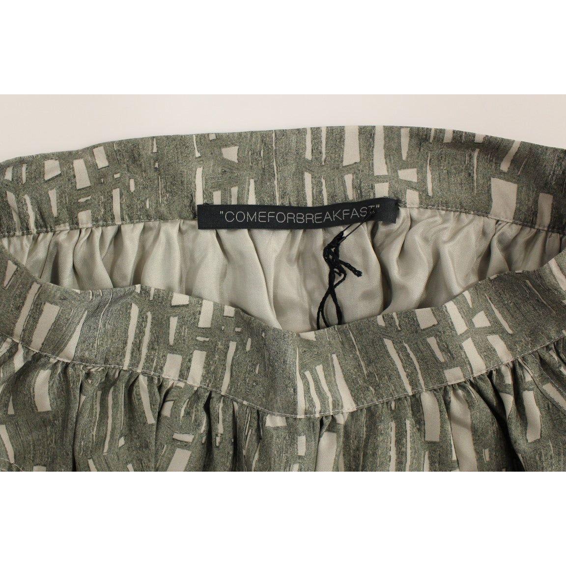 Comeforbreakfast Gray Mini Short A-Line Skirt
