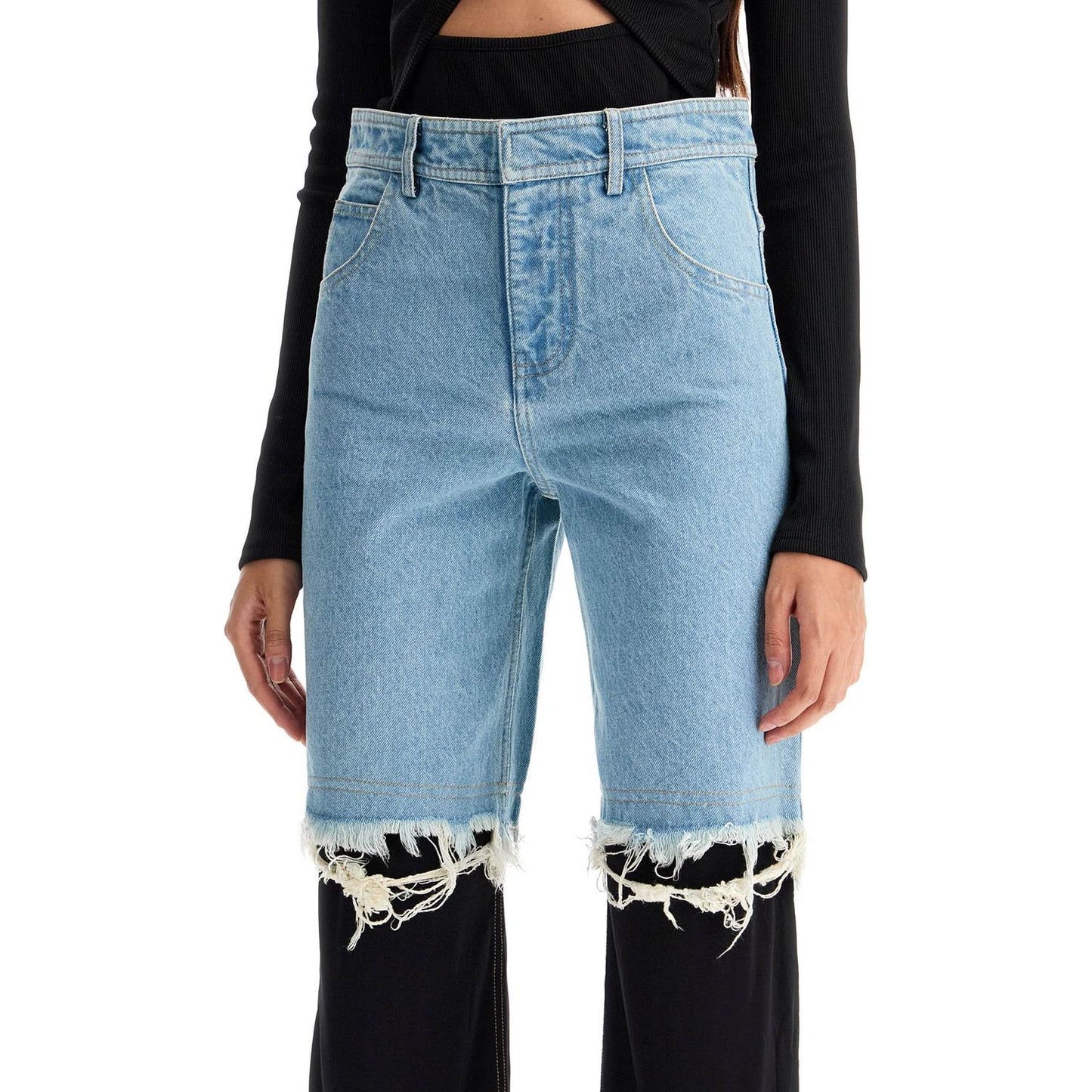 Christopher Esber high-waisted jeans with jersey inserts Jeans Christopher Esber