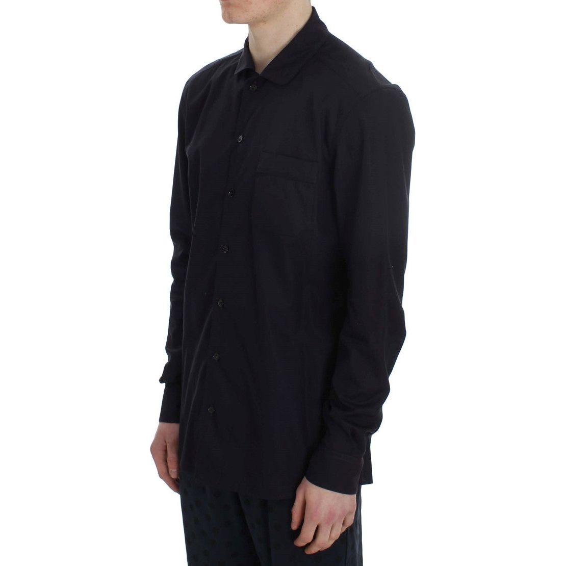 优雅紫色条纹棉质睡衣