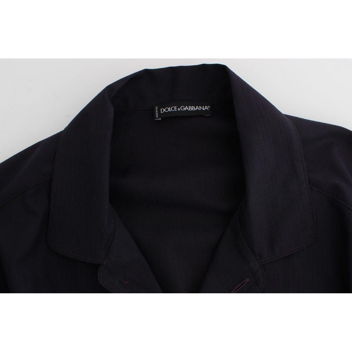 优雅紫色条纹棉质睡衣