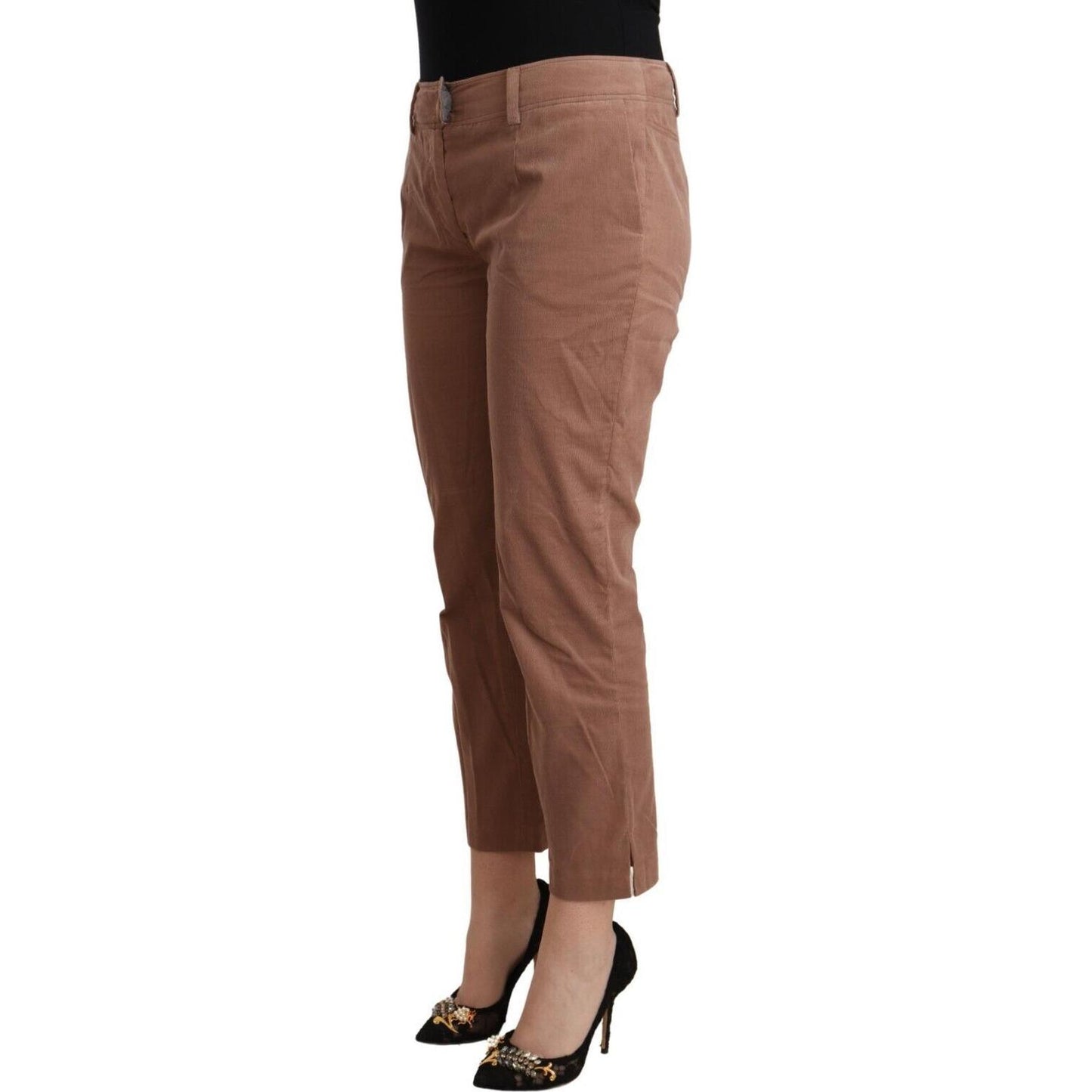 Costume National Chic Tapered Cropped Mid Waist Pants Costume National