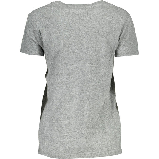 Levi's Chic Gray Printed Logo Cotton Tee for Women Levi's