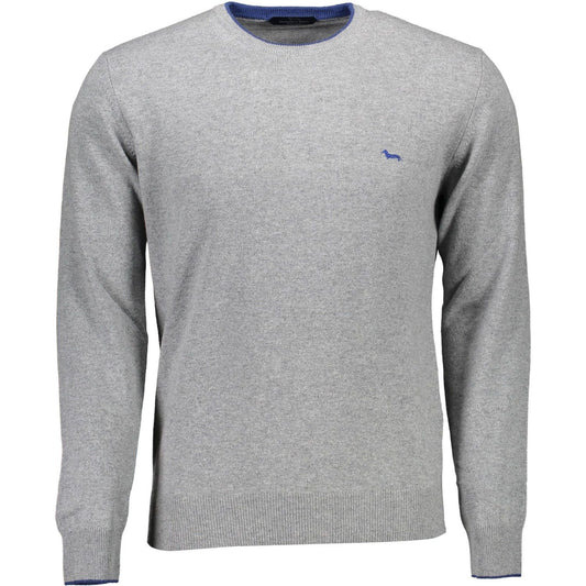 Harmont & Blaine Elegant Gray Sweater with Contrasting Accents Harmont & Blaine