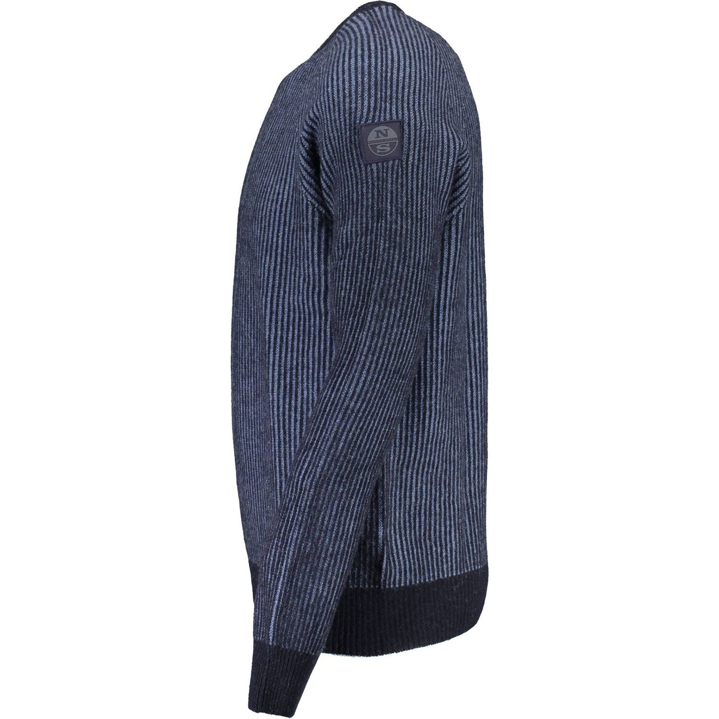 North Sails Blue Wool Men Sweater North Sails