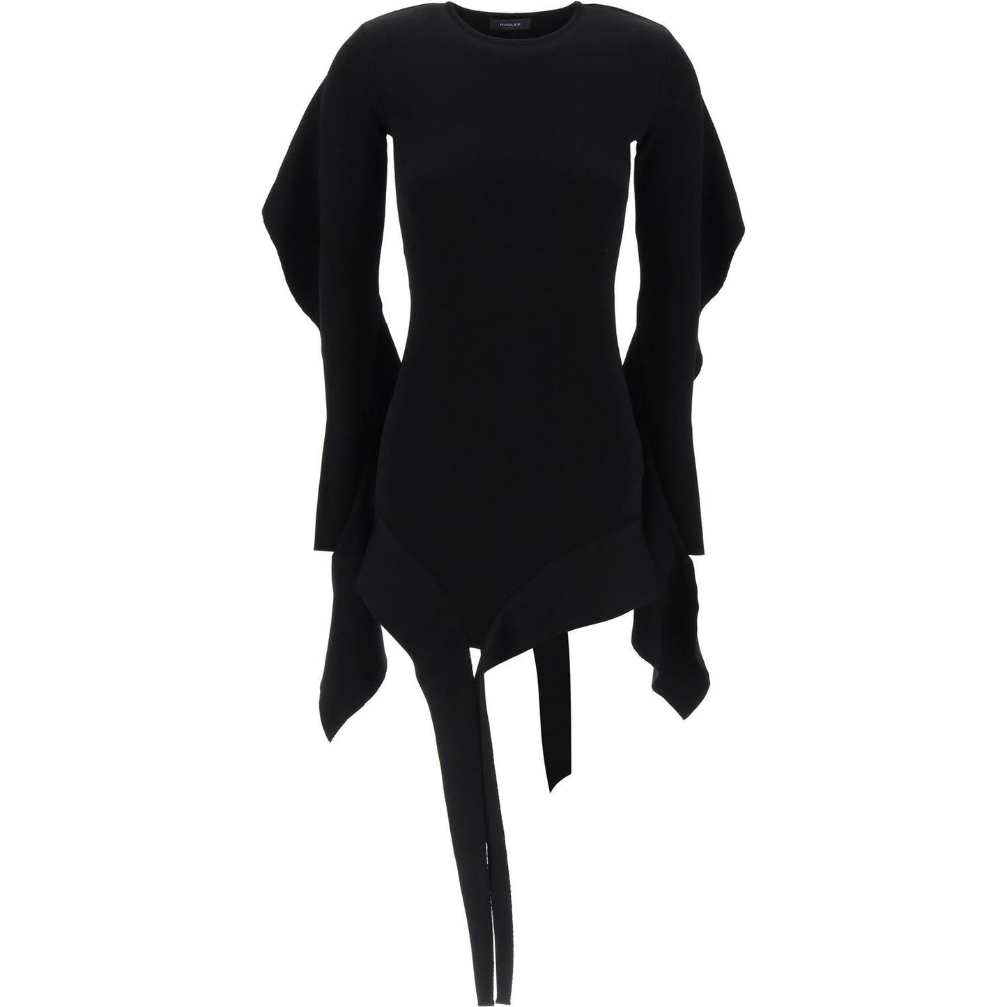 Mugler asymmetric mini dress with ruffle details Dresses Mugler