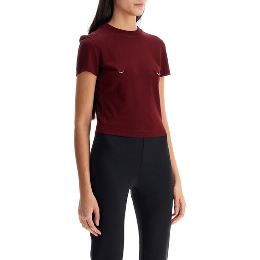 Mugler cropped t-shirt with piercing Topwear Mugler