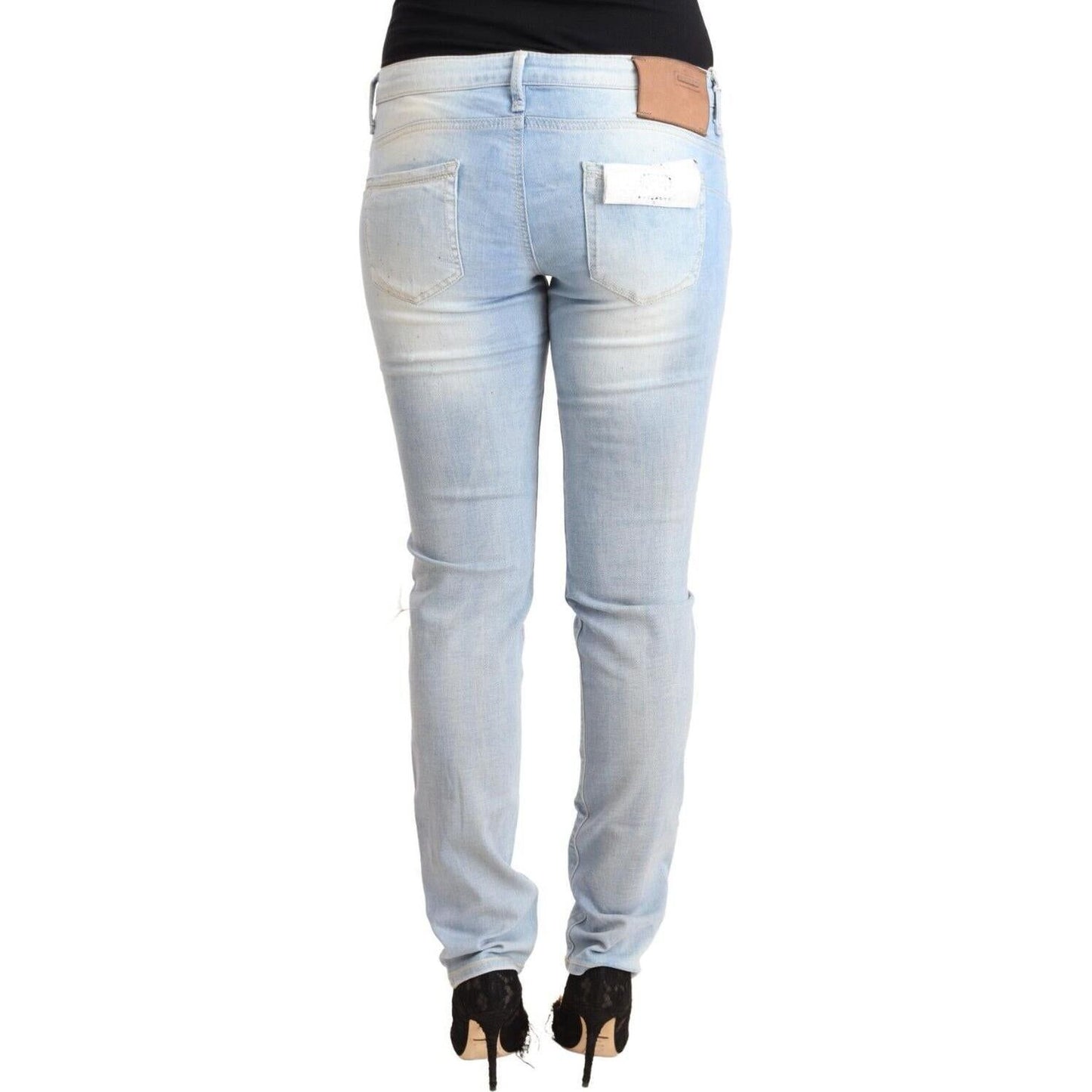 Acht Chic Low Waist Skinny Light Blue Denim Acht