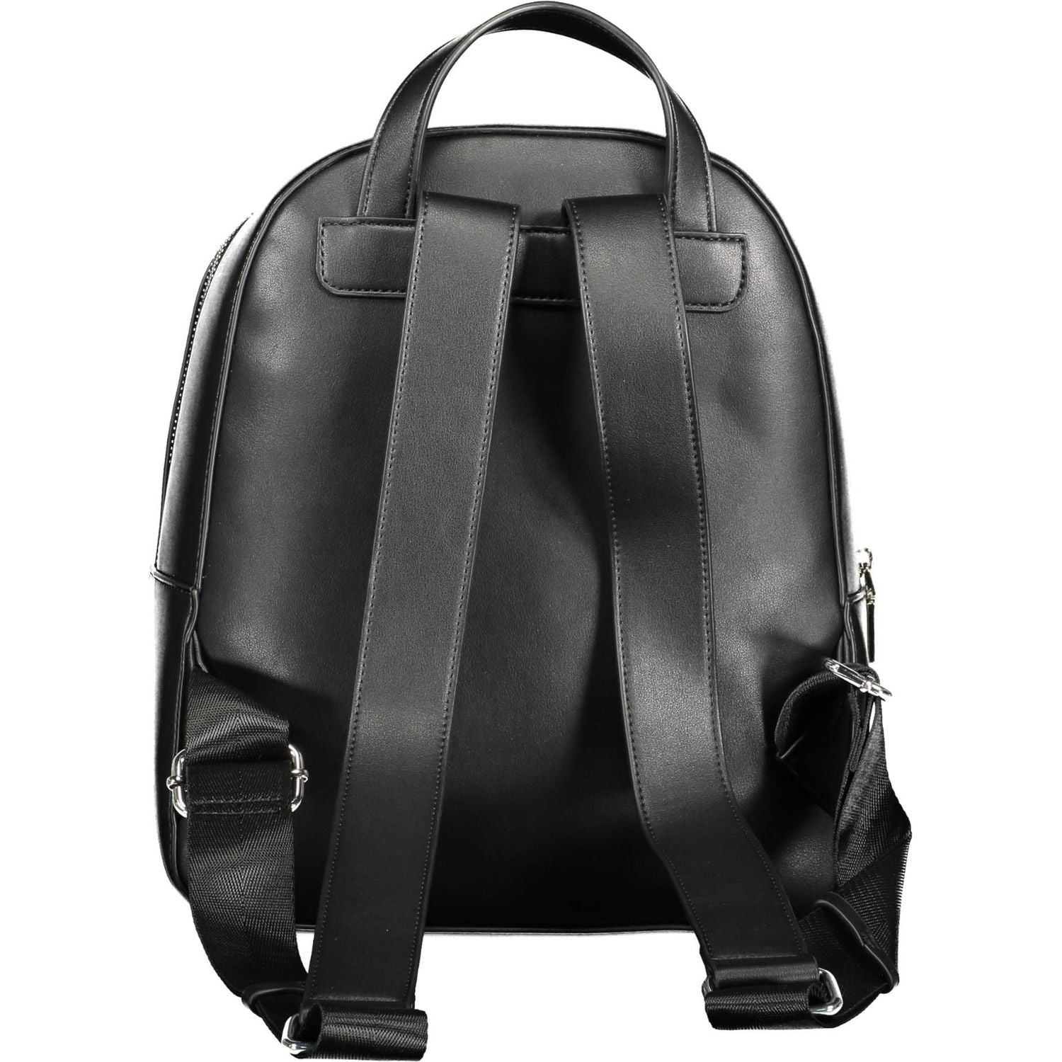 Front view with bag zipped and handles upright.