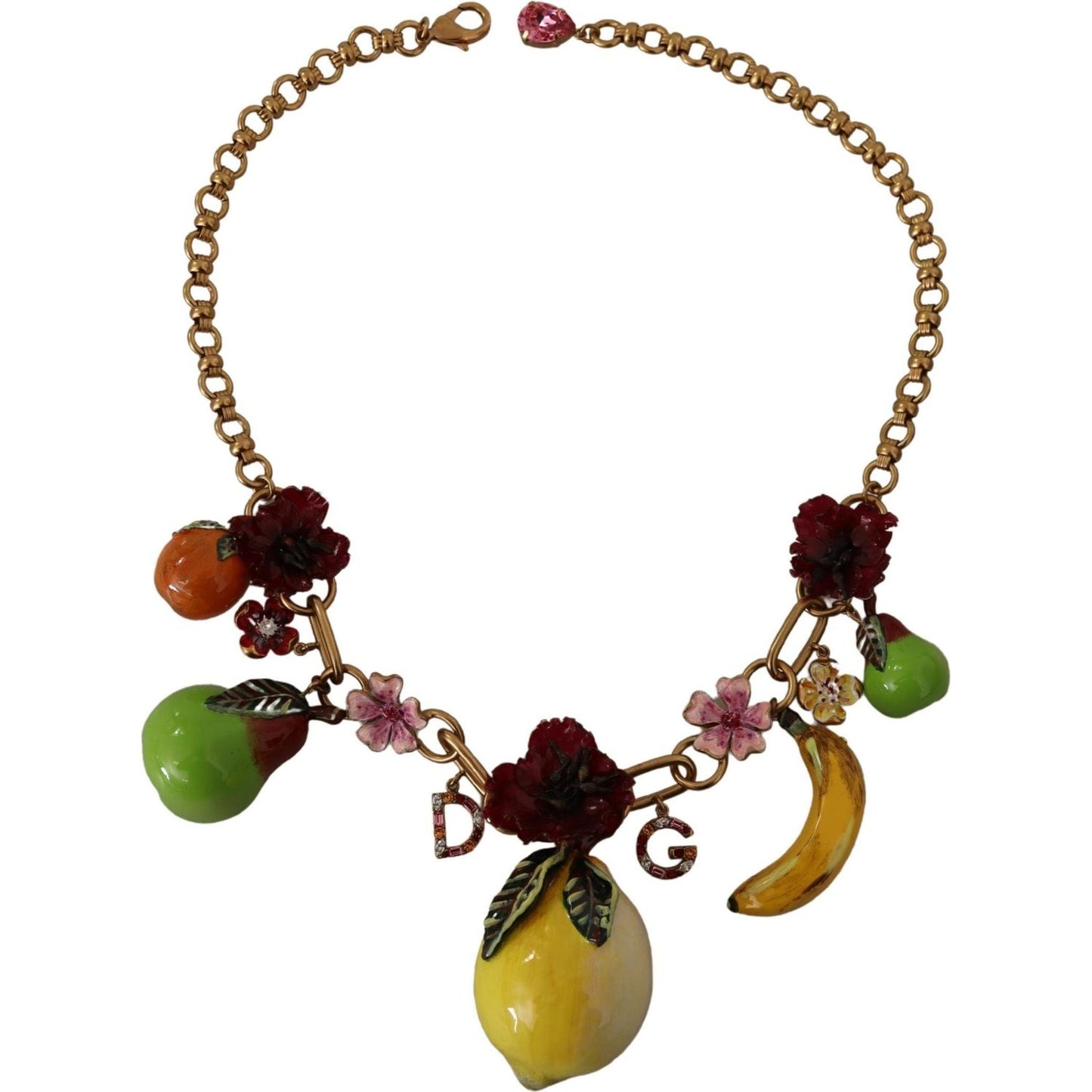 Dolce & Gabbana Chic Gold Statement Sicily Fruit Necklace Necklace Dolce & Gabbana