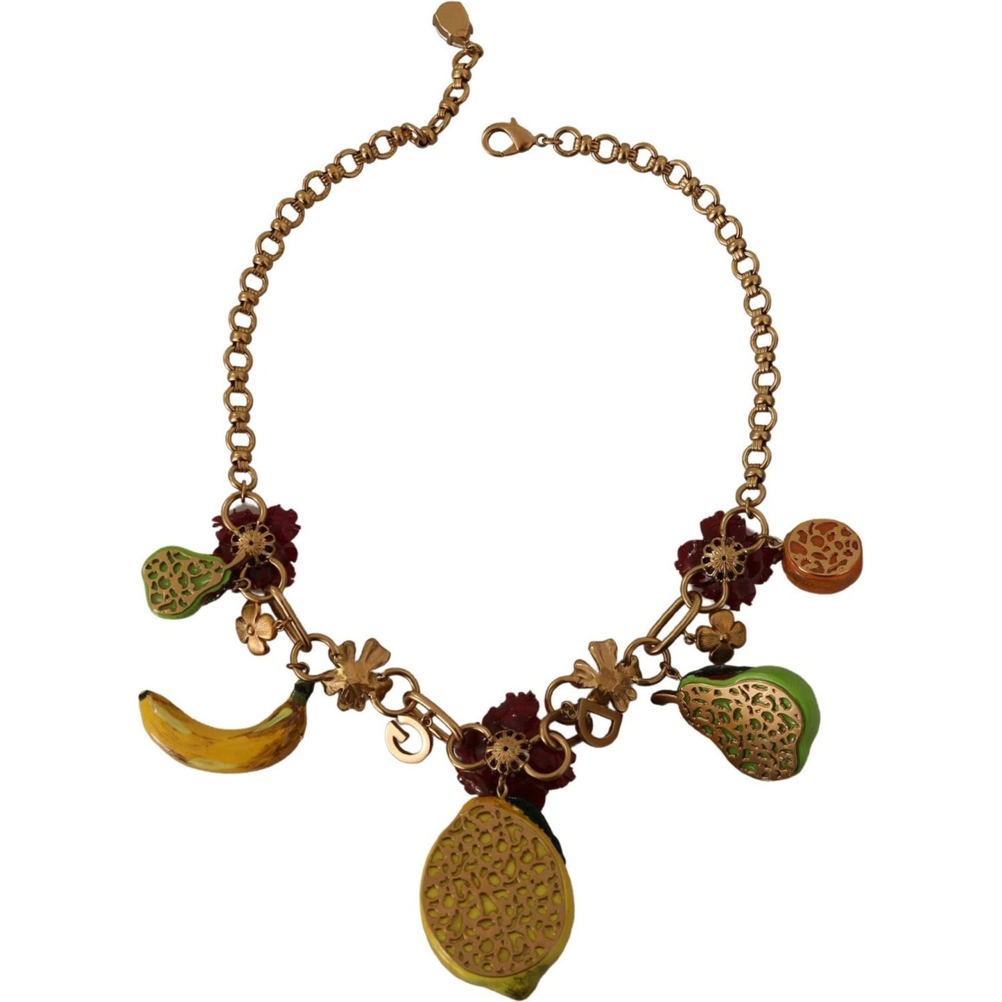 Dolce & Gabbana Chic Gold Statement Sicily Fruit Necklace Necklace Dolce & Gabbana