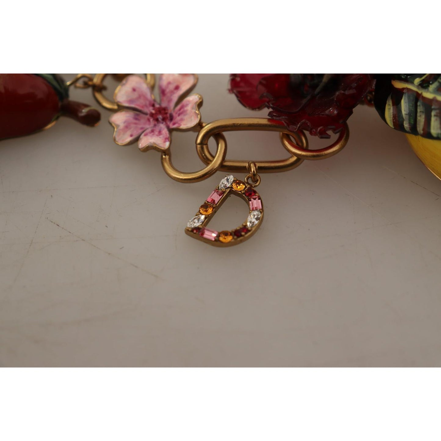 Dolce & Gabbana Chic Gold Statement Sicily Fruit Necklace Necklace Dolce & Gabbana