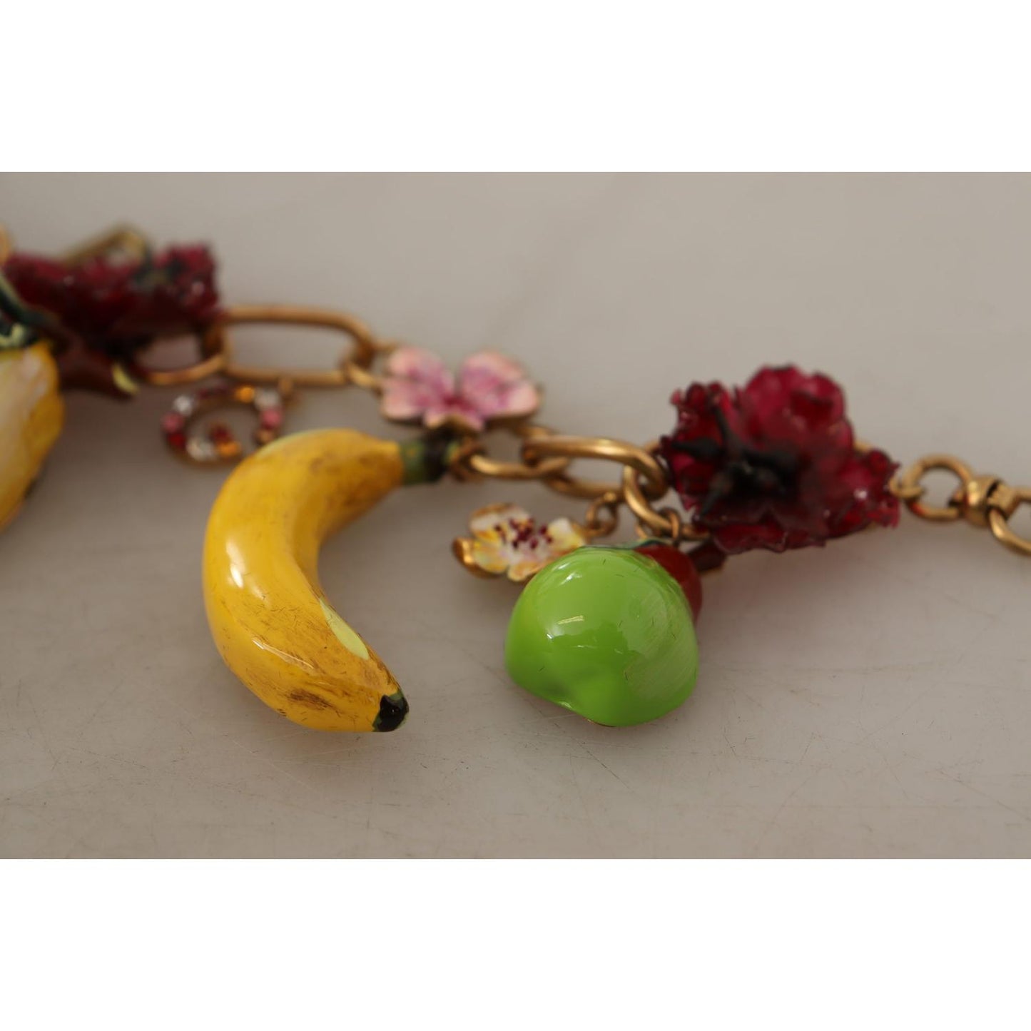 Dolce & Gabbana Chic Gold Statement Sicily Fruit Necklace Necklace Dolce & Gabbana