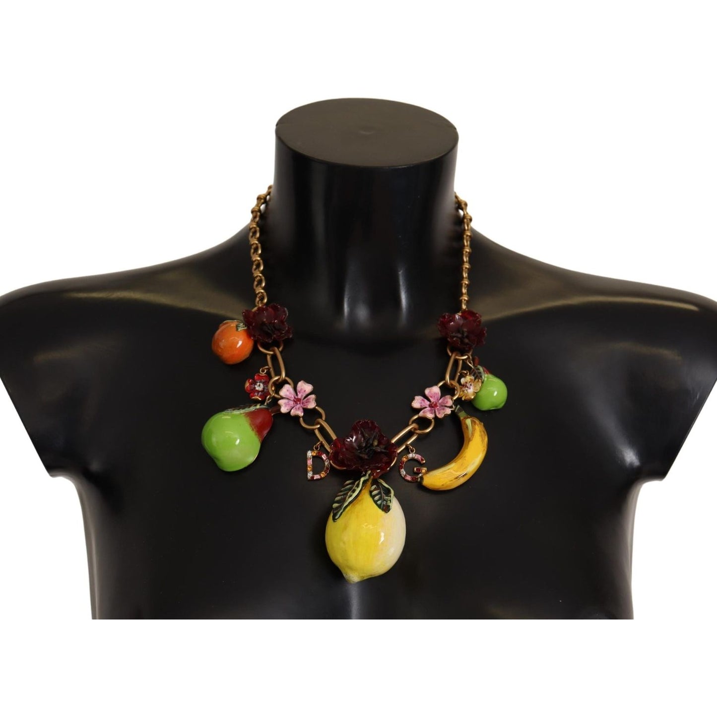 Dolce & Gabbana Chic Gold Statement Sicily Fruit Necklace Necklace Dolce & Gabbana