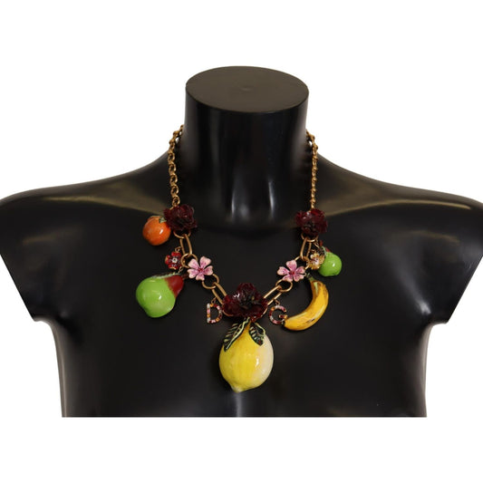 Dolce & Gabbana Chic Gold Statement Sicily Fruit Necklace WOMAN NECKLACE Dolce & Gabbana