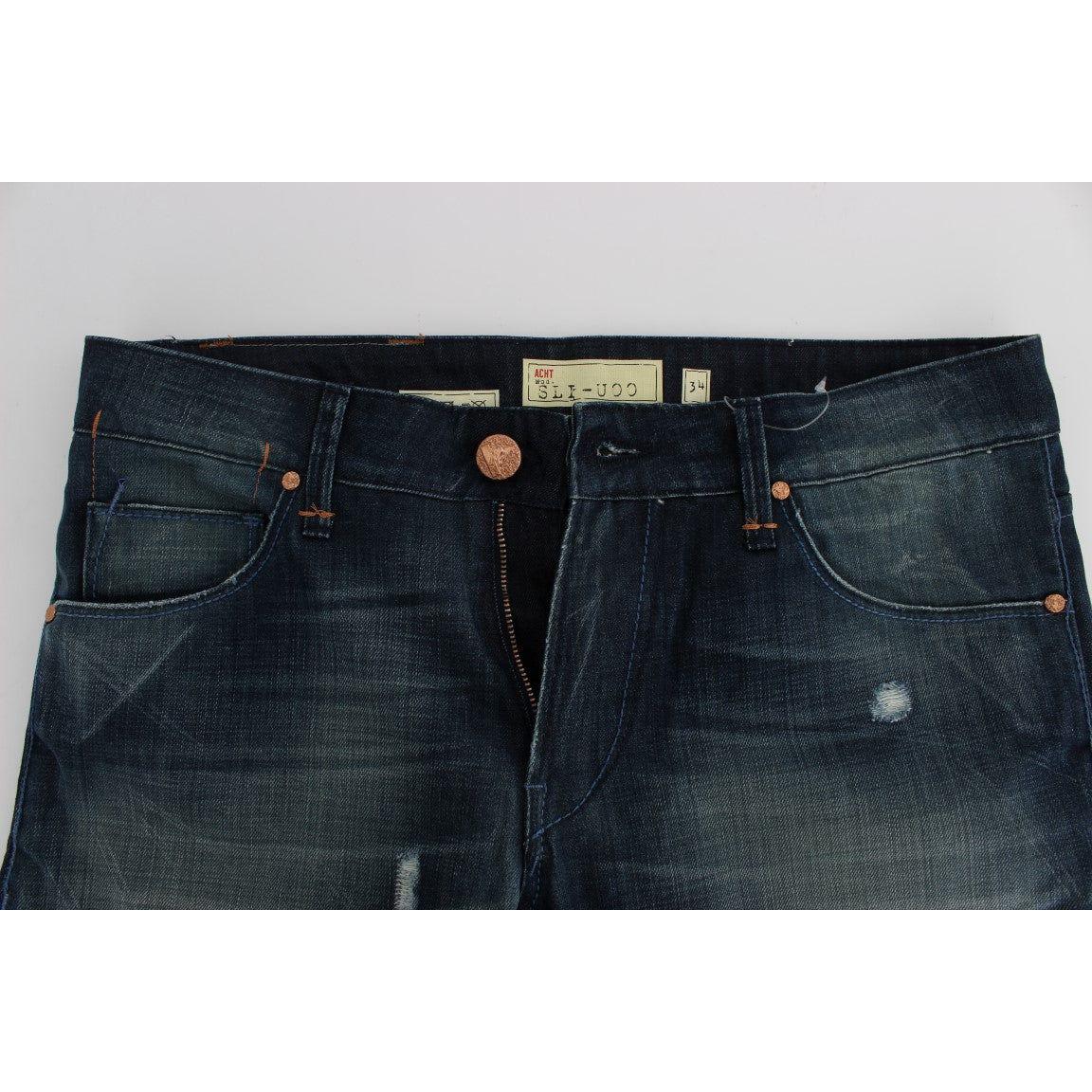 时尚修身意大利牛仔裤