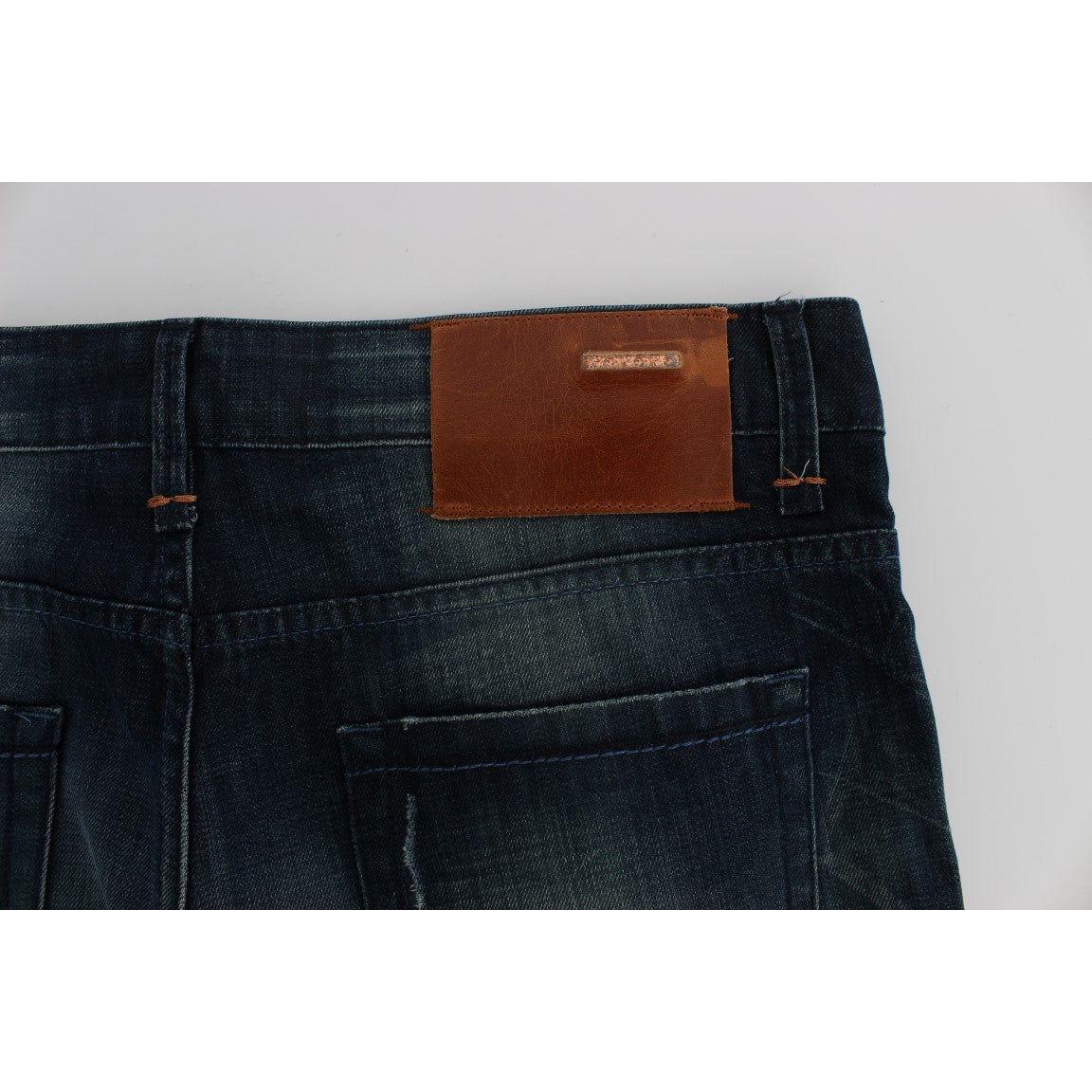 时尚修身意大利牛仔裤