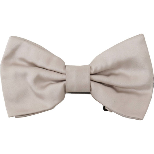 Dolce & Gabbana Exquisite Silk Gray Bow Tie Dolce & Gabbana