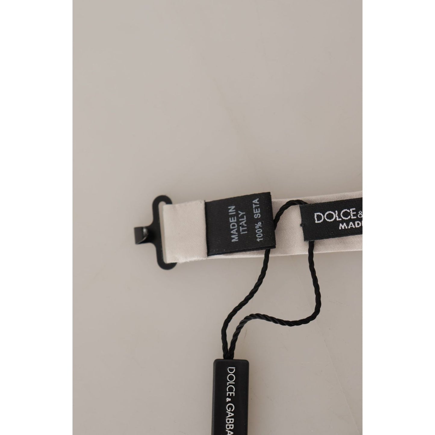 Dolce & Gabbana Gray 100% Silk Adjustable Neck Papillon Tie