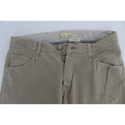 Acht Beige Cotton Patchwork Jeans