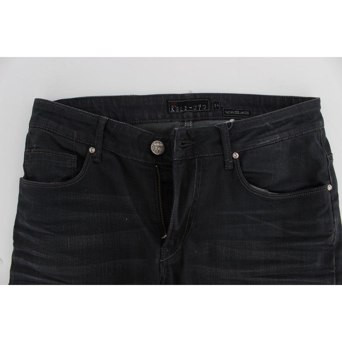 时尚灰色修身男士优质牛仔裤