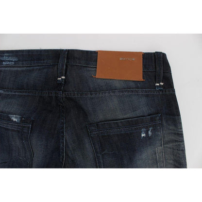 Acht Blue Cotton Regular Straight Fit Jeans