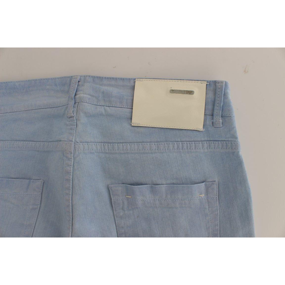 Acht Blue Cotton Stretch Low Waist Fit Jeans