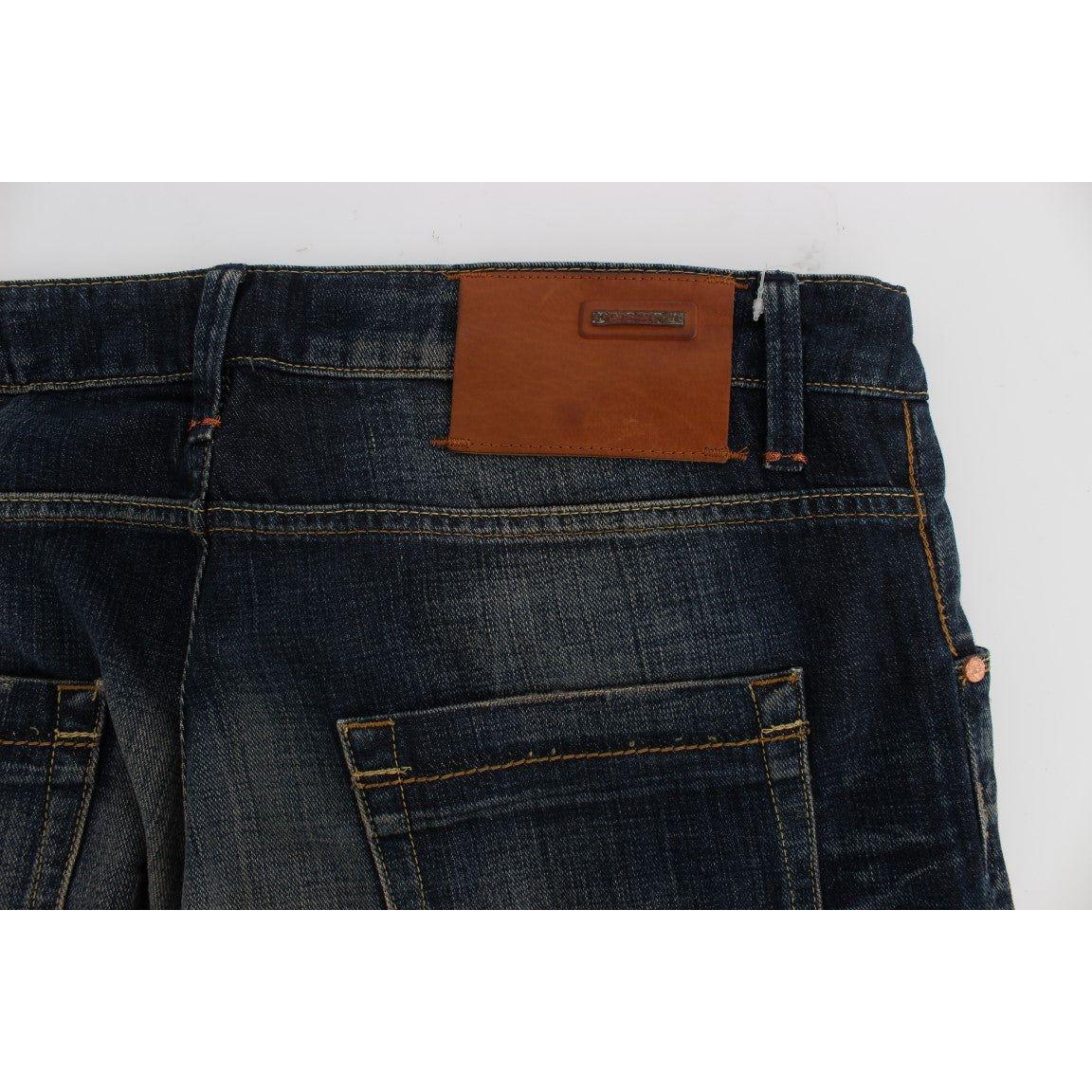 优雅直筒低腰男士牛仔裤