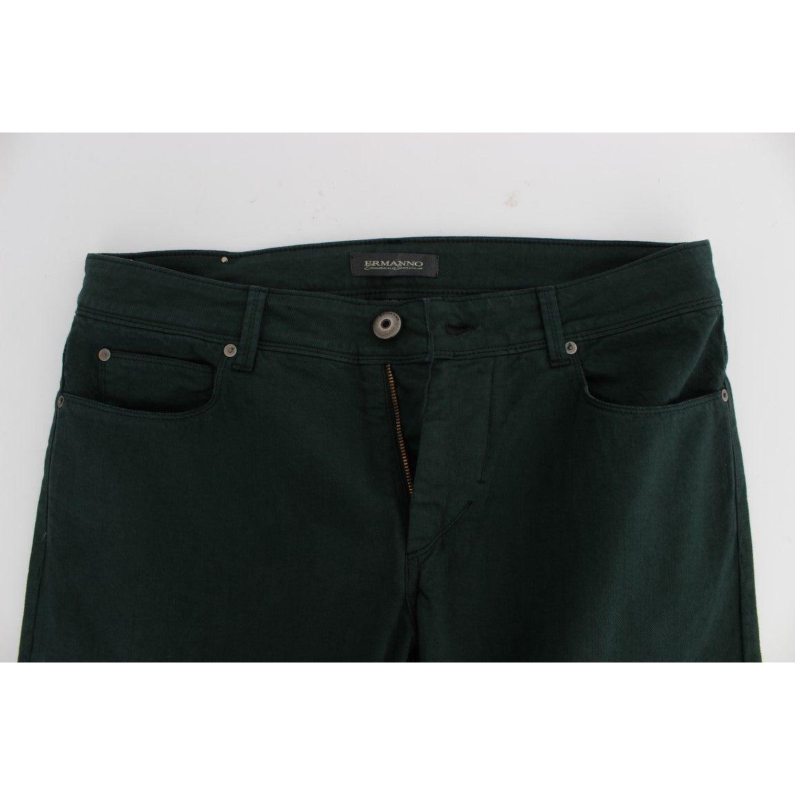 Ermanno Scervino Chic Green Straight Cut Jeans Ermanno Scervino