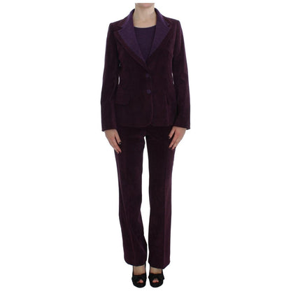 BENCIVENGA Purple Wool Suit T-Shirt Set