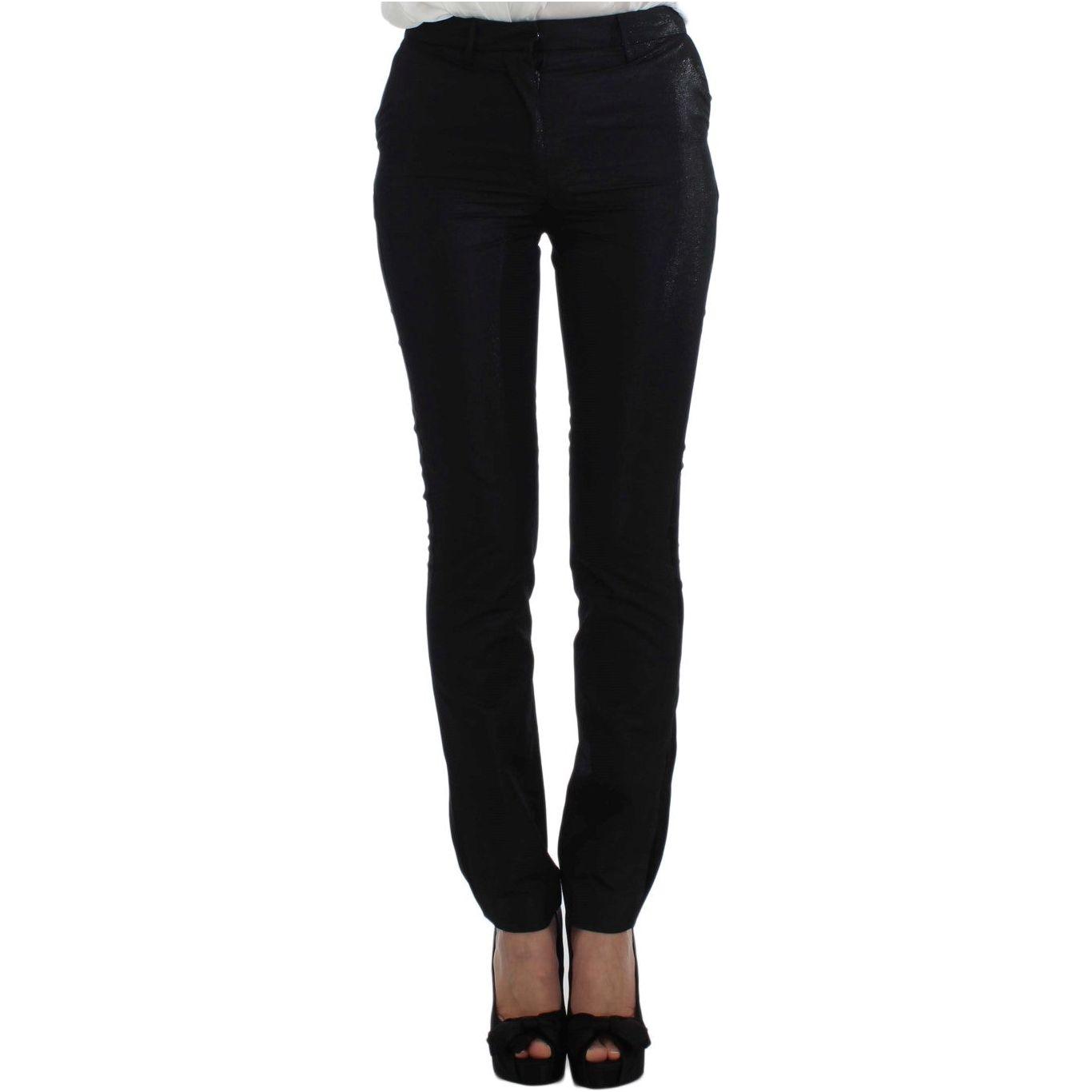 Exte Black One Button Three Piece Suit Exte