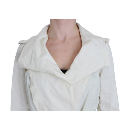 PLEIN SUD White Trench Coat Jacket