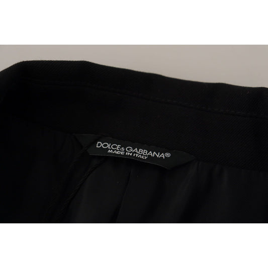 Dolce & Gabbana Black Double Breasted Coat Blazer Jacket