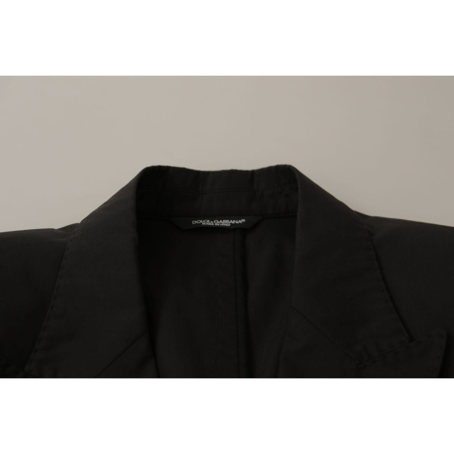 Dolce & Gabbana Elegant Taormina Black Cotton Blazer Dolce & Gabbana