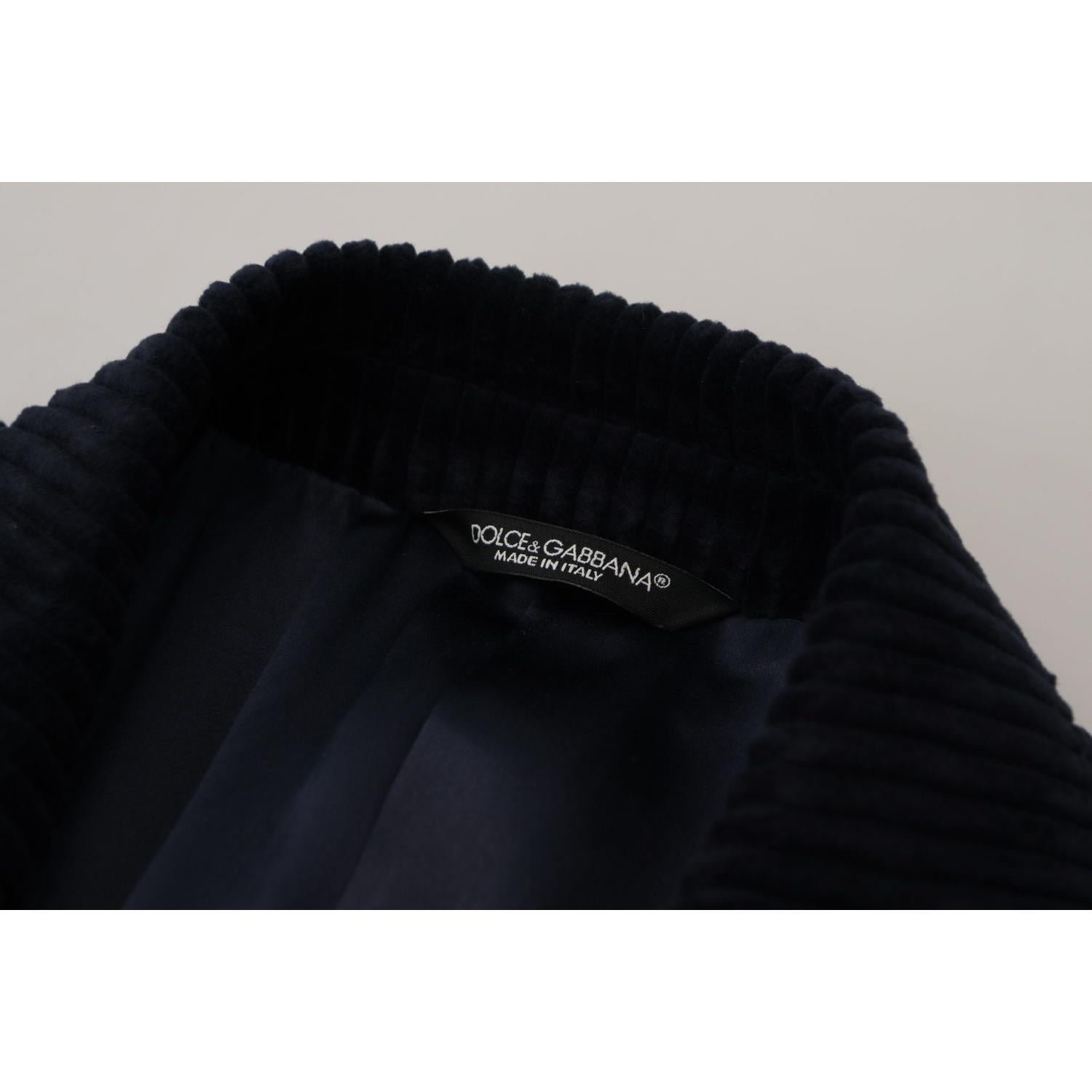 优雅黑色棉质长款开衫夹克