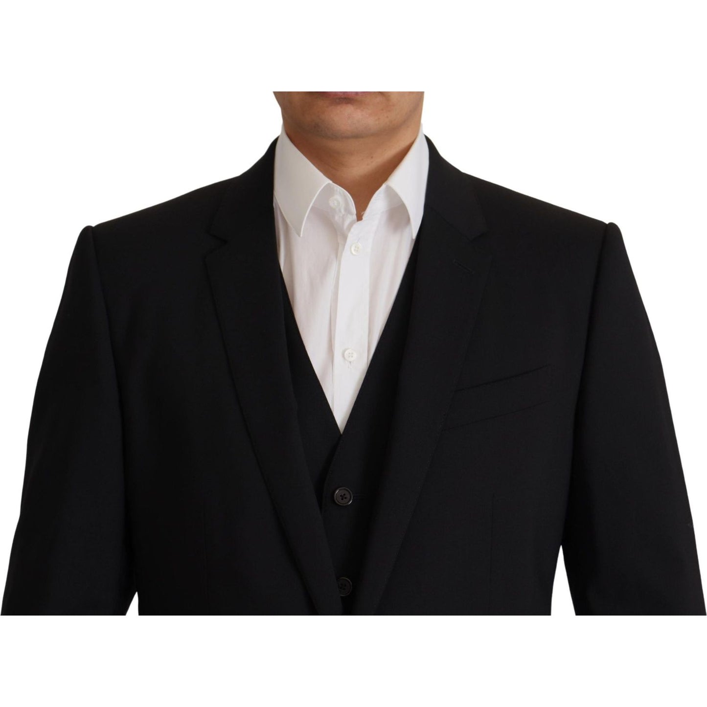 Dolce & Gabbana Elegant Black Martini Blazer and Vest Ensemble Dolce & Gabbana