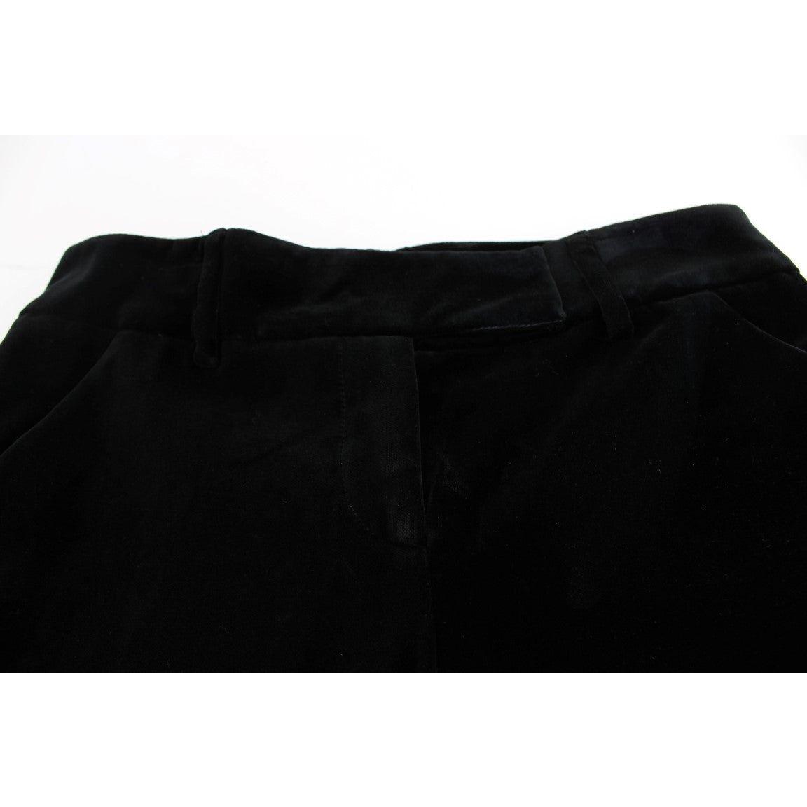 Ermanno Scervino Elegant Black Wide Leg Silk Blend Pants Jeans & Pants Ermanno Scervino