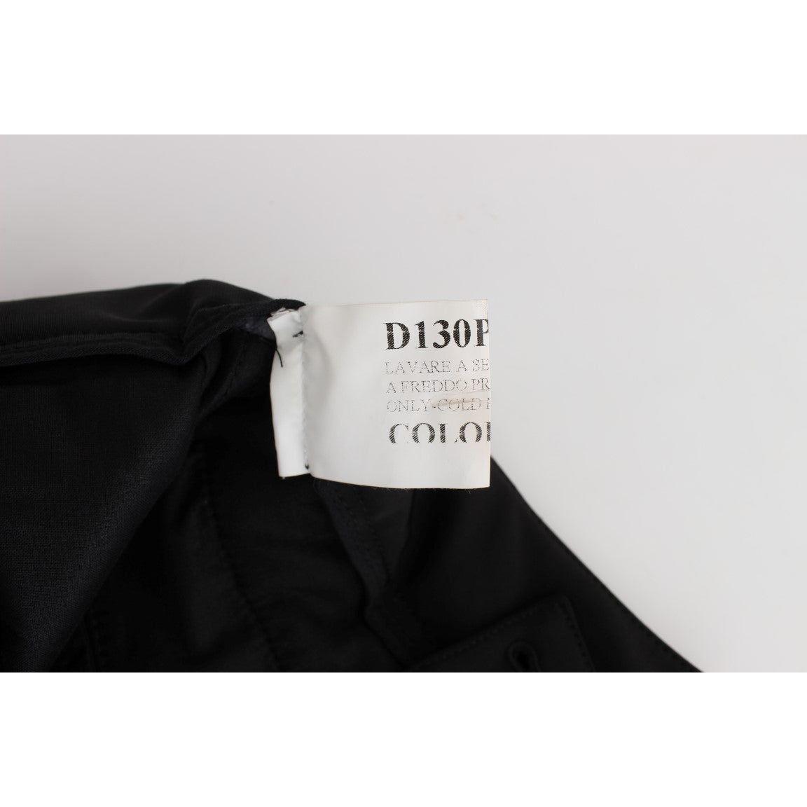 Ermanno Scervino Black Cotton Blend Capri Cropped Pants