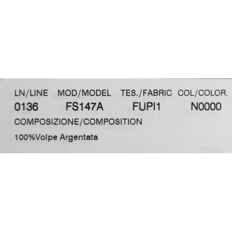 Dolce & Gabbana Black Fox Fur Collar Scarf