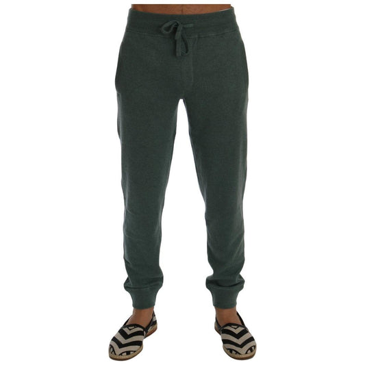 Dolce & Gabbana Green Cashmere Training Pants Dolce & Gabbana