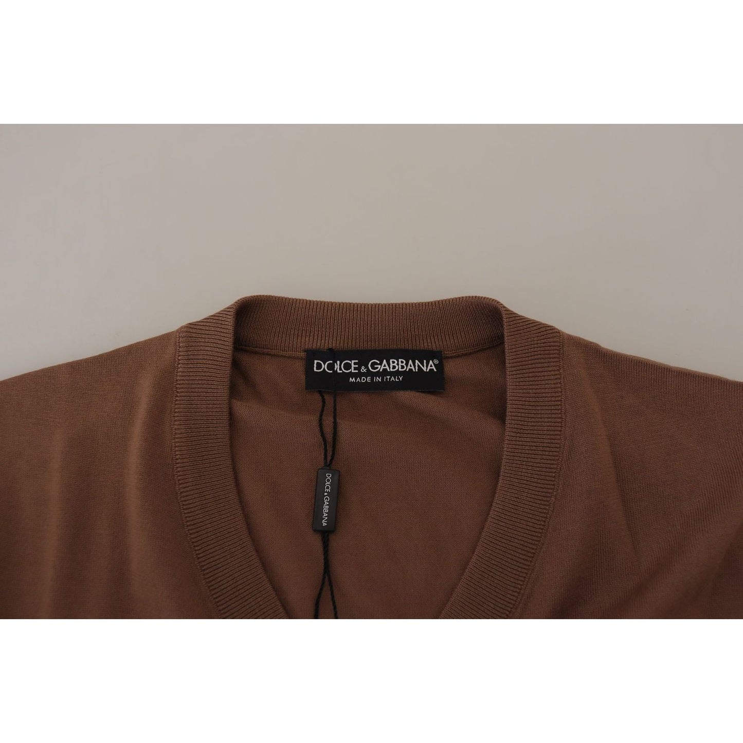 Dolce & Gabbana Elegant Virgin Wool V-Neck Pullover Sweater Dolce & Gabbana