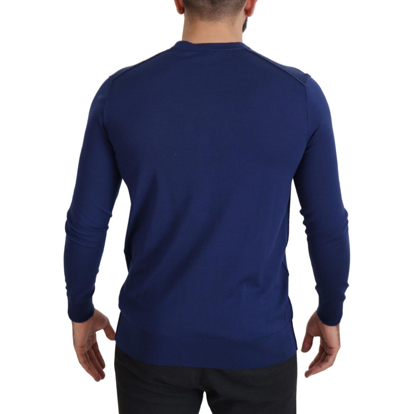 Dolce & Gabbana Elegant Virgin Wool Blue Cardigan Sweater Dolce & Gabbana