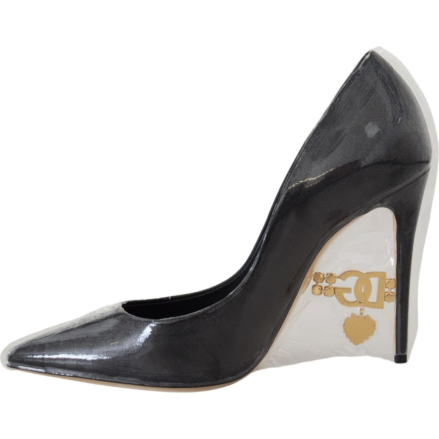 Dolce & Gabbana Elegant Black Gold Detail Heels Pumps Dolce & Gabbana