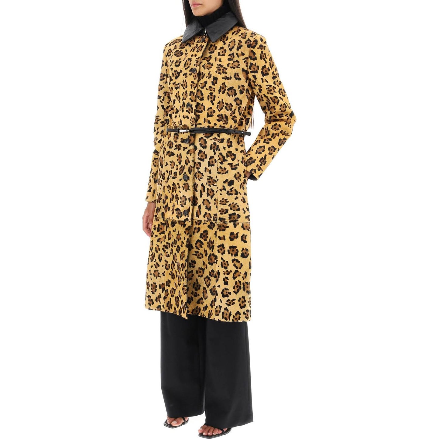 Saks Potts 'ginger' leopard motif ponyskin coat Jackets Saks Potts