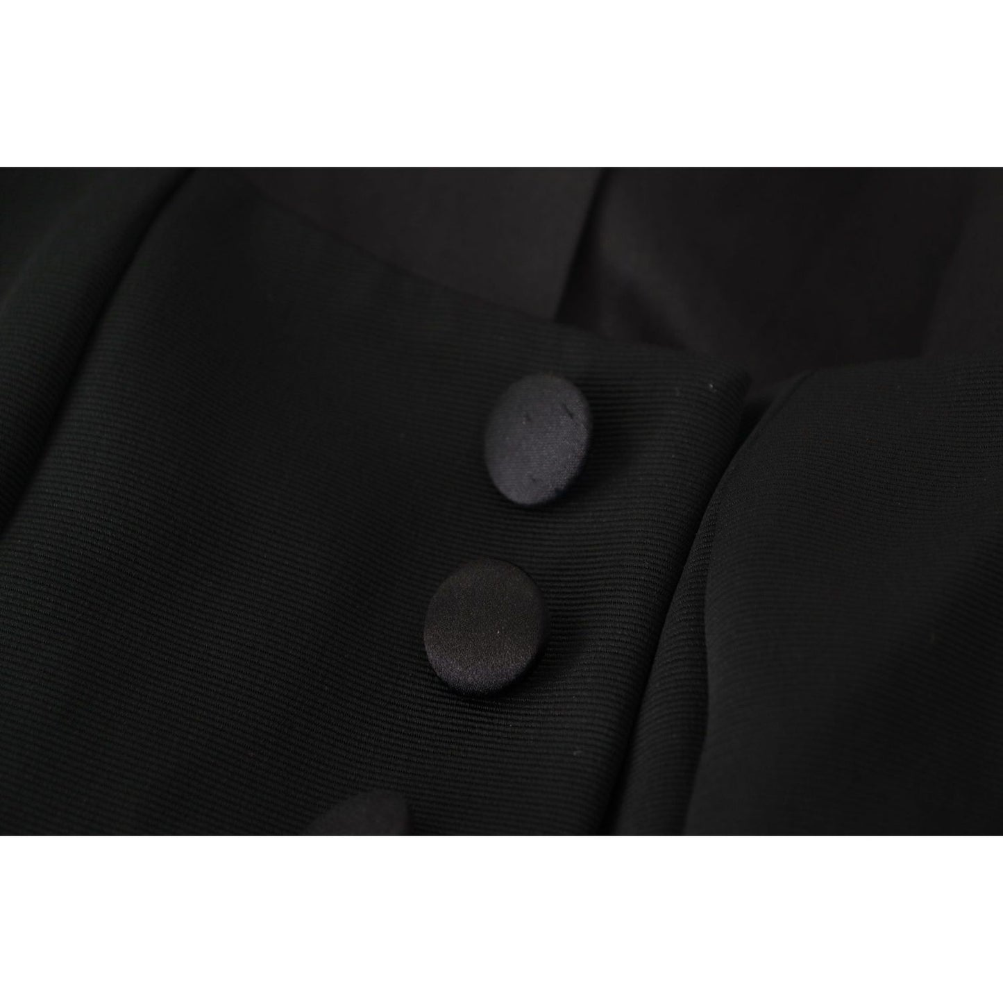 Dolce & Gabbana Sleek Black Snap Jacket with Silk Lining Dolce & Gabbana