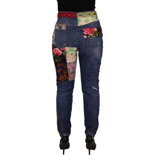 Dolce & Gabbana High Waist Patchwork Skinny Denim Dolce & Gabbana