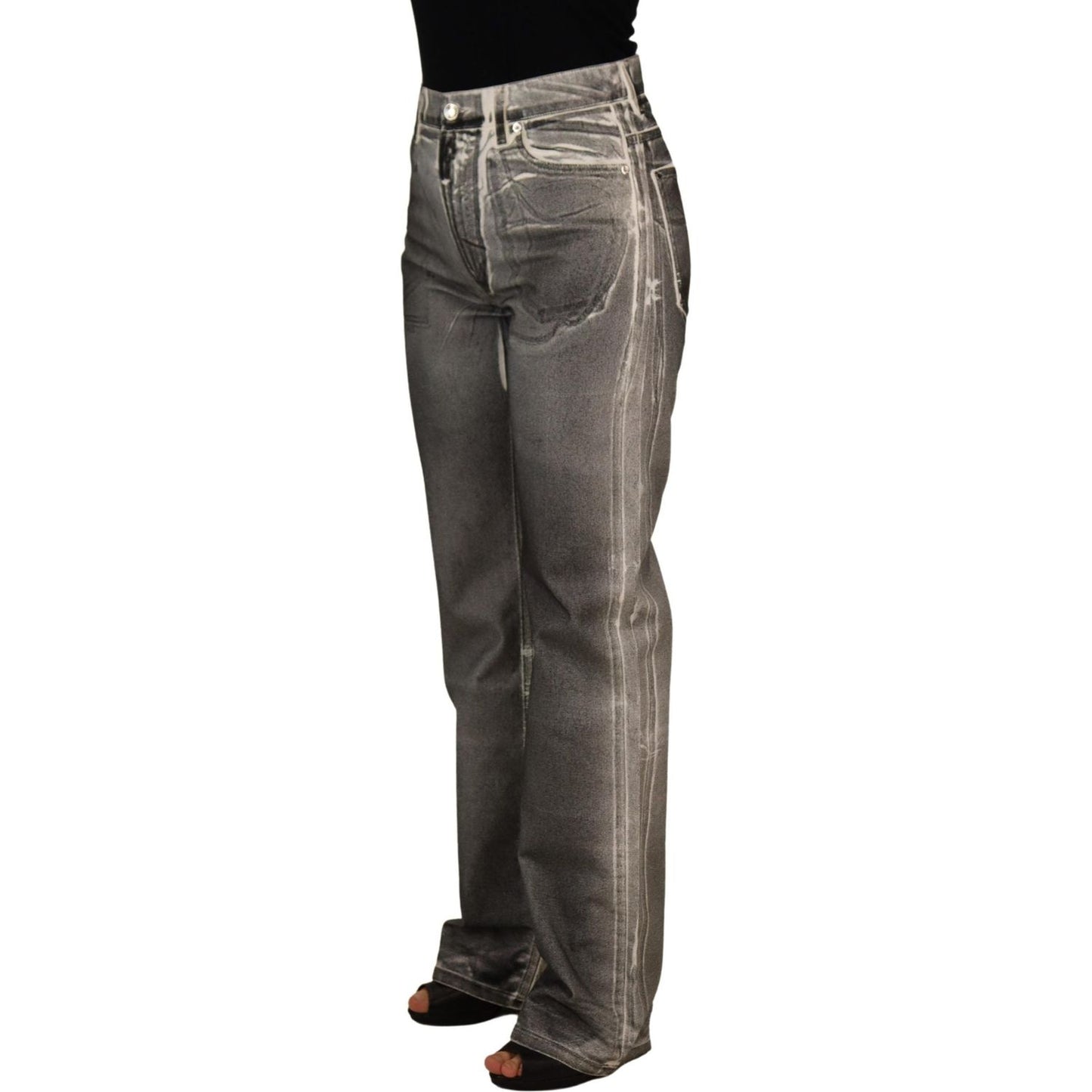 Dolce & Gabbana High Waist Grey Denim Elegance Dolce & Gabbana