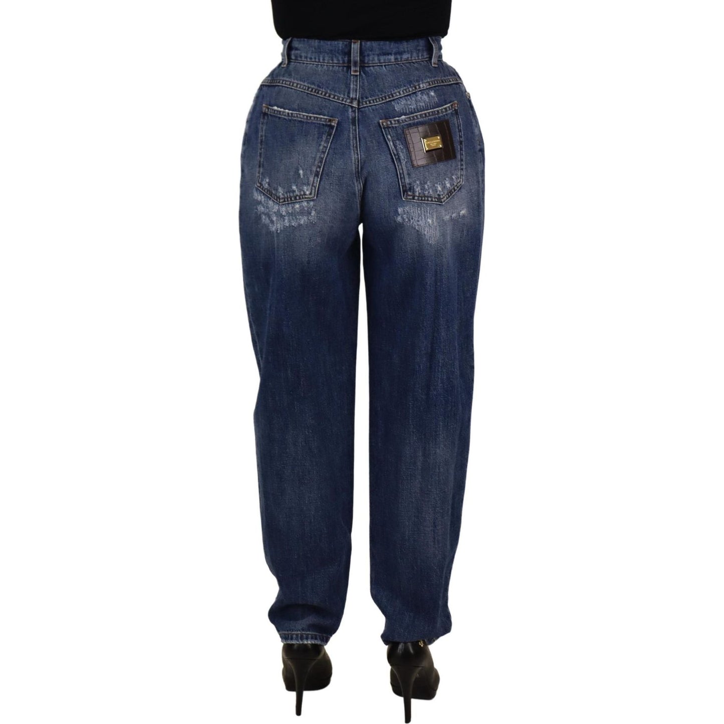 Dolce & Gabbana High Waist Skinny Denim Jeans - Chic Blue Washed Dolce & Gabbana