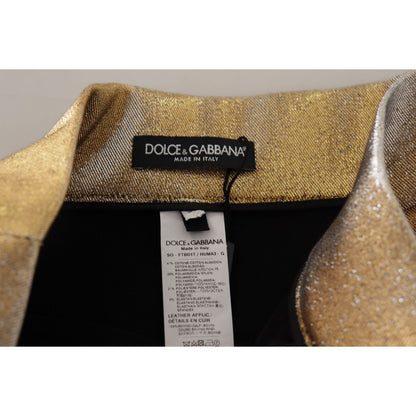 Dolce & Gabbana Gold Cotton Blend Glittered Hot Shorts 1728,21% Polyester,33% Nylon,5% Elastane,67345645728,Clothing,Dolce & Gabbana,Gold,IT38 | XS,Material: 41% Cotton,New with tags,Short and Mini - Shorts - Clothing,Shorts - Clothing,Shorts - Women - Cl